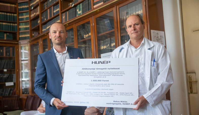 Hunép adomány a debreceni gyermekklinikának