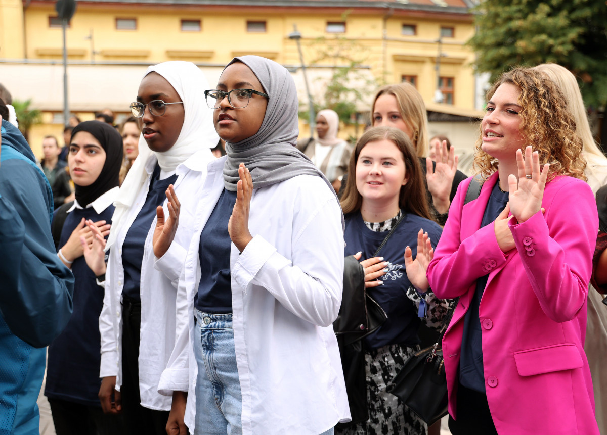 Nemzetközi hallgatók gólyaeskü