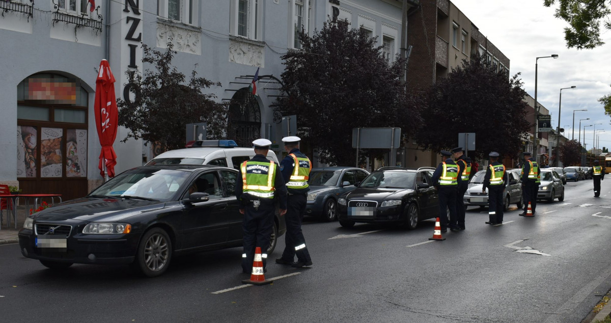 közúti ellenőrzés Nyírbátorban