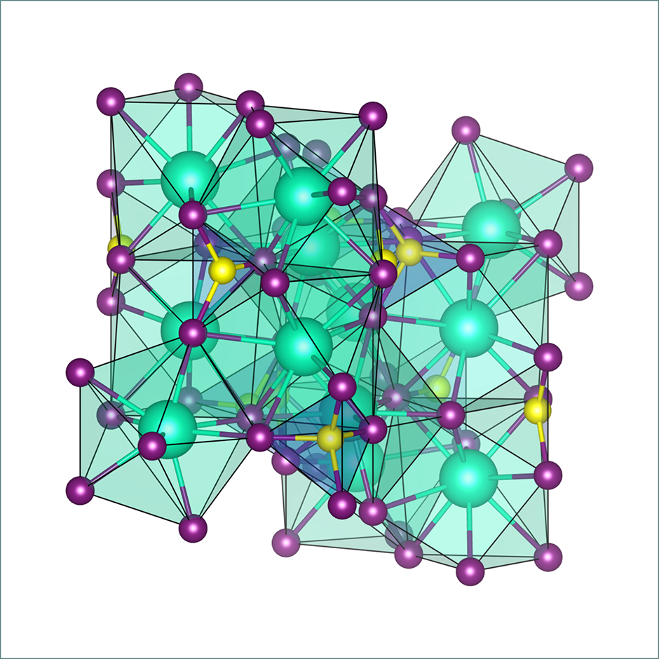 A Cs3Cu2I5 perovszkit kristályrács térbeli szerkezete