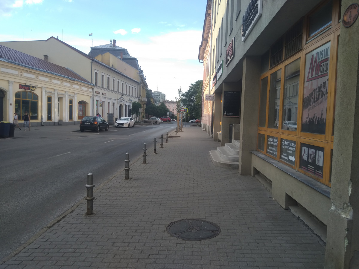 Nyíregyháza Bercsényi út városkép