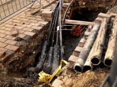 Szeged, MVM, áram, elektromos vezeték, csere, javítás, bontás, Széchenyi tér