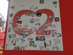 Szurkolói matricák a kisvárdai stadionban