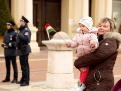 Szeged, március 15., Klauzál tér, megemlékezés