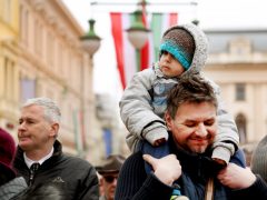 Szeged, március 15., Klauzál tér, megemlékezés