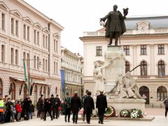 Szeged, március 15., Klauzál tér, megemlékezés