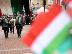 Szeged, március 15., Klauzál tér, megemlékezés