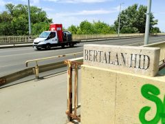 Szeged, Magyar Közút, javítás, Bertalan híd, dilatáció, autó, forgalom, közlekedés