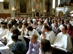 Szeged, Havas Boldogasszony búcsú, alsóvárosi ferences plébánia, alsóvárosi Havas Boldogasszony templom, templom, vallás, egyház, búcsú, mise