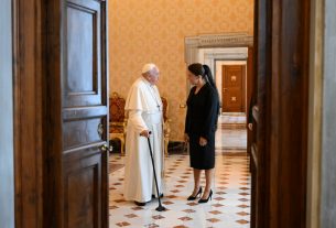 Novák Katalin és Ferenc pápa