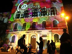 Szeged, Szegedi Tudományegyetem, 27. Őszi Kulturális Fesztivál, megnyitó, kultura, fényfestés, rektori, egyetem