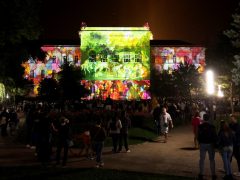 Szeged, Szegedi Tudományegyetem, 27. Őszi Kulturális Fesztivál, megnyitó, kultura, fényfestés, rektori, egyetem