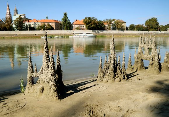Szeged, homokkastély, homok, Lapos, Tisza