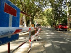 Szeged, Vízmű, ivóvízhálózat, rekonstrukció Fő fasor, lezárás, felújítás, busz, forgalom