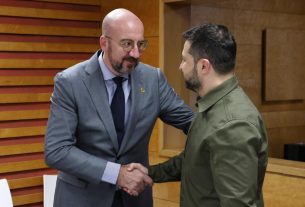 Charles Michel és Volodimir Zelenszkij