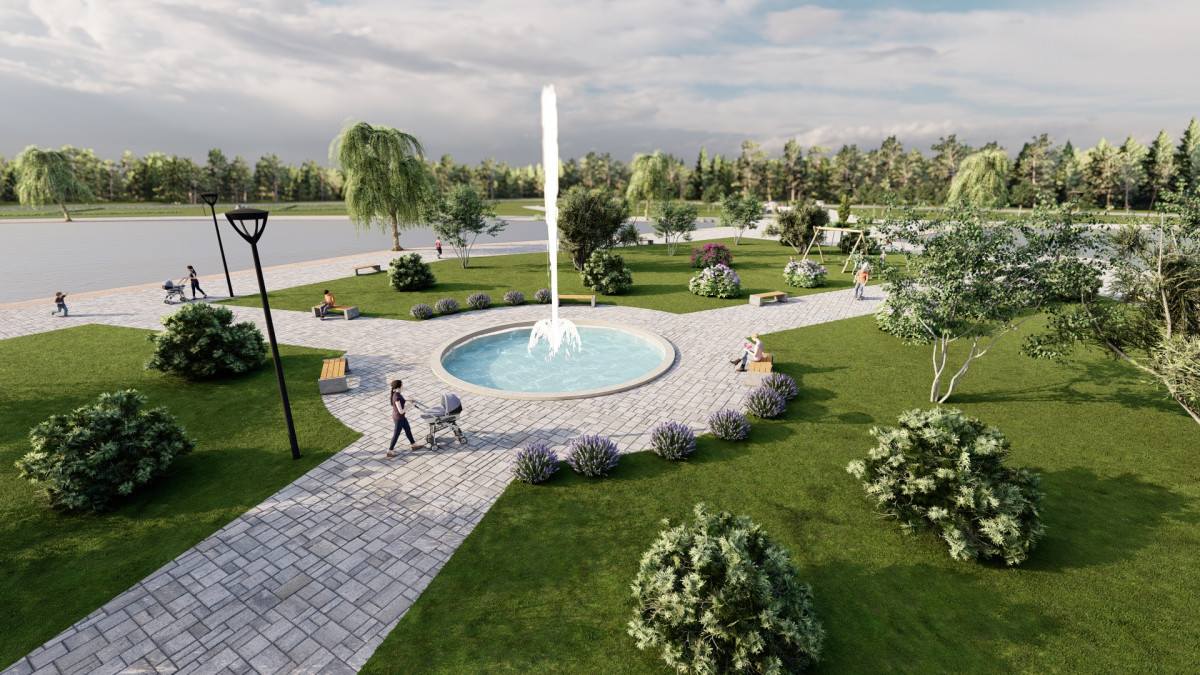 Hajdúböszörmény Csónakázó-tó látványterv