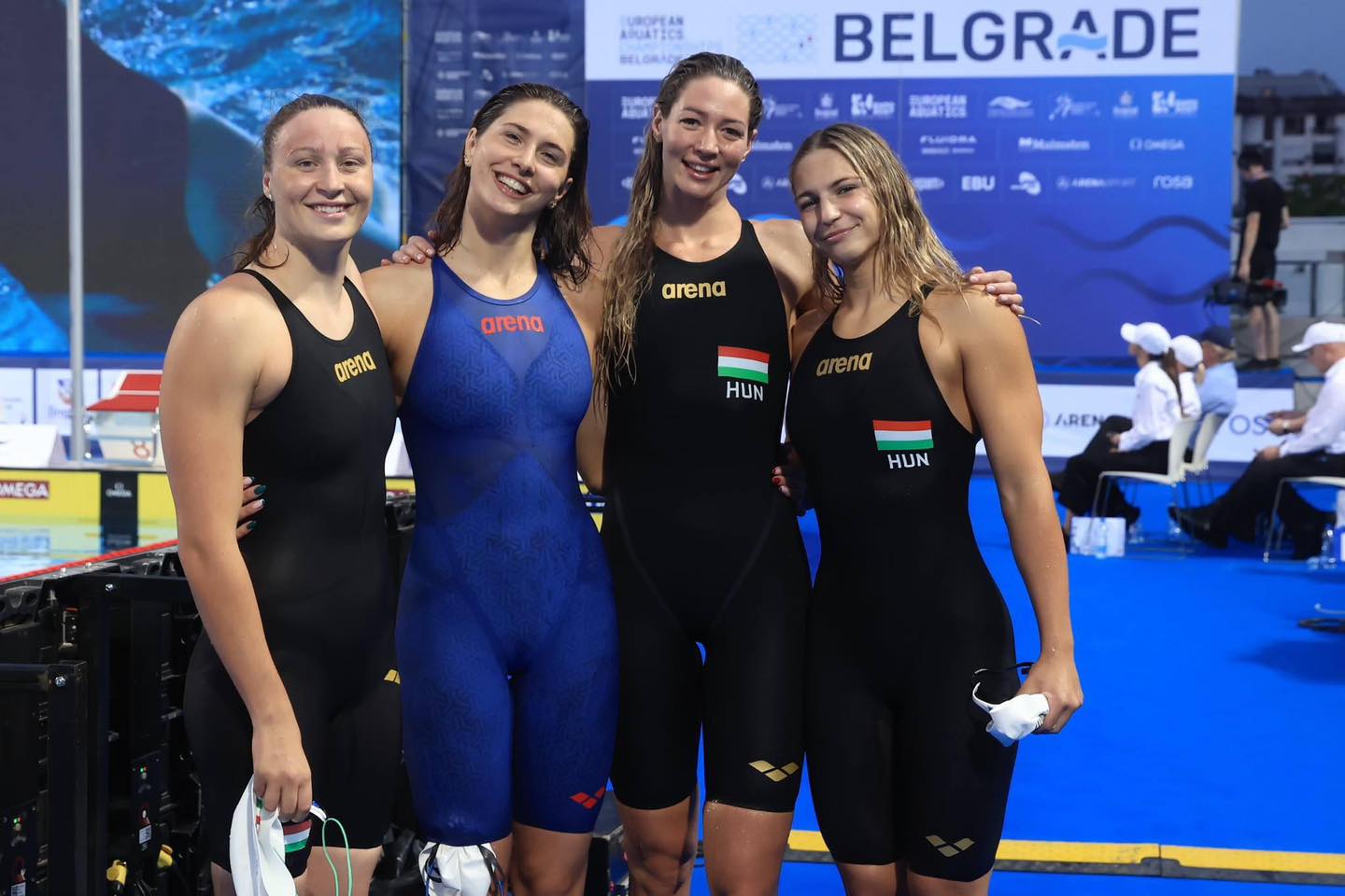 Országos csúccsal aranyérmes a női 4x100 méteres gyorsváltó