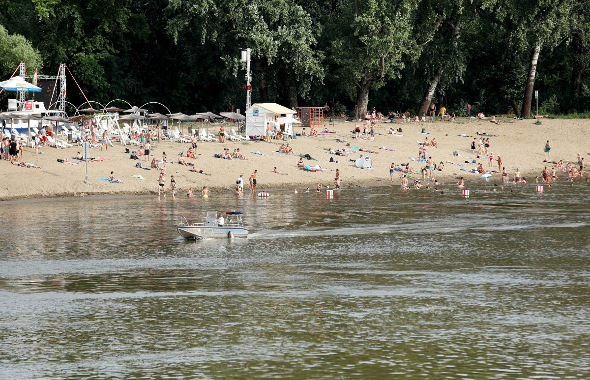 Szeged, nyár, kánikula, július, hőség, meleg, Lapos, fürdőzés, Tisza