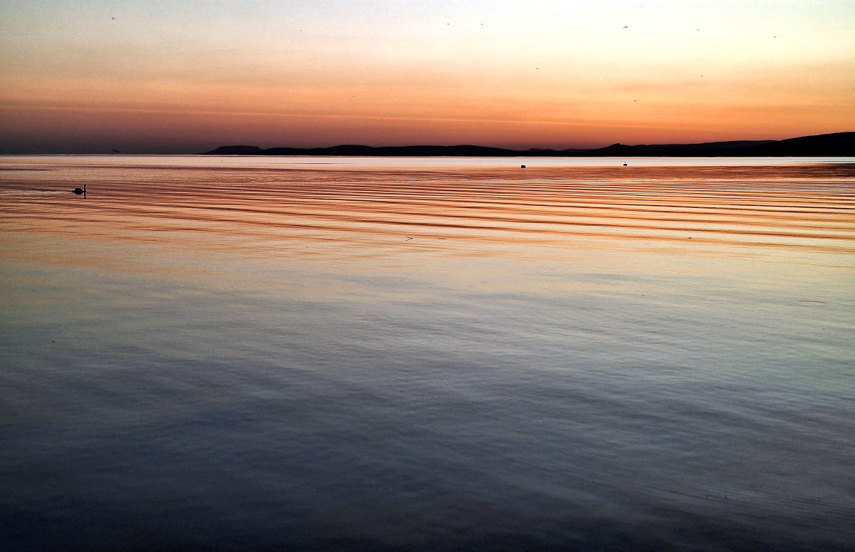 Balaton, Tihany, turizmus, utazás, naplemente