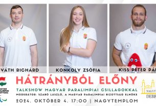 Hátrányból előny – Talkshow magyar paralimpiai csillagokkal a Debreceni Református Nagytemplomban