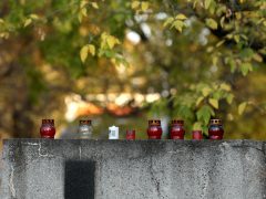 Szeged, temető, Belvárosi temető, Mindenszentek, mécses