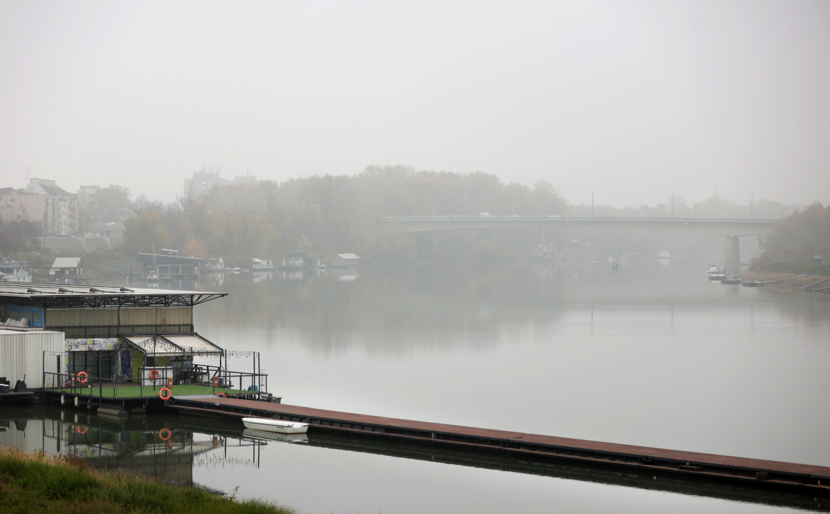 Szeged, borongós, köd, ősz, időjárás, november, Stefánia, Tisza