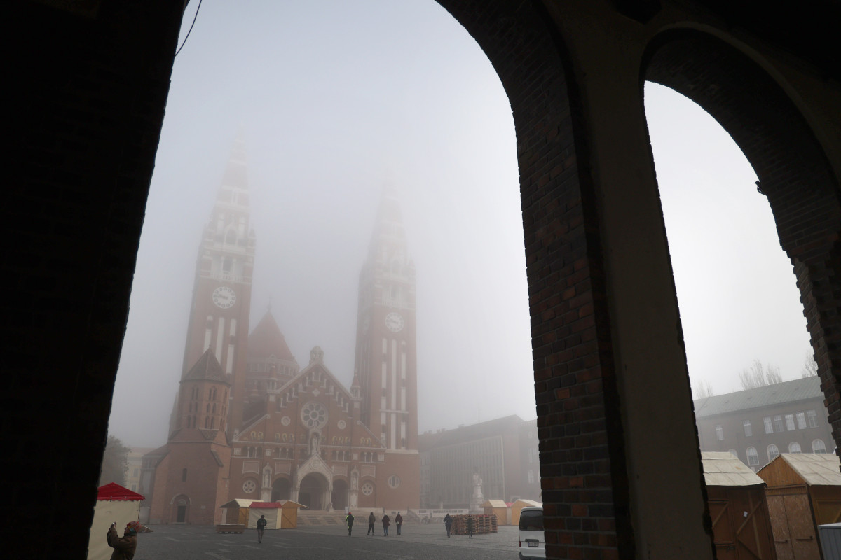 Szeged, köd, november, ősz, időjárás