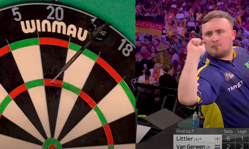 Luke Littler darts van Gerven