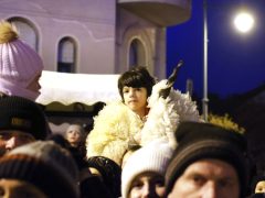 Szeged, téltemetés, kiszebáb, elégették, elűzték, tél, február, Szent István tér