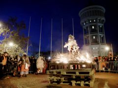 Szeged, téltemetés, kiszebáb, elégették, elűzték, tél, február, Szent István tér