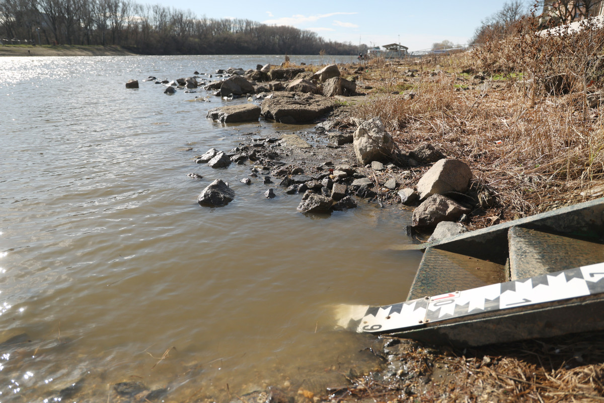 Szeged, alacsony vízállás, Tisza, folyó, aszály