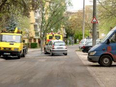 Szeged, Felsőváros, várostakarítás, takarítás, Pille utca, autóelszállítás