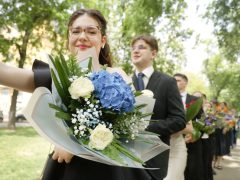 Szeged, Kőrösy József iskola, ballagás, Stefánia