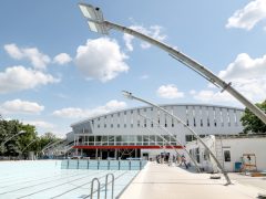 Szeged, strandszezon, sportuszoda, sátor leszerelés, medence