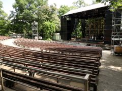 Szeged, Szegedi Szabadtéri Játékok, Újszegedi Szabadtéri, színpad, sajtóbejárás, Barnák László, Várkonyi Miklós