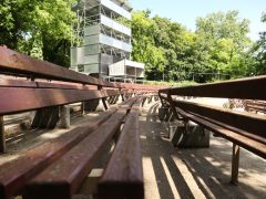 Szeged, Szegedi Szabadtéri Játékok, Újszegedi Szabadtéri, színpad, sajtóbejárás, Barnák László, Várkonyi Miklós