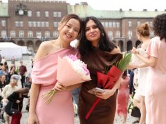 Szeged, SZTE, Orvostudományi Kar, végzős hallgatók, ballagás, Dóm tér, klinika kert