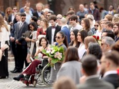 Szeged, SZTE, Orvostudományi Kar, végzős hallgatók, ballagás, Dóm tér, klinika kert