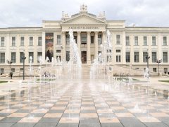 Szeged, szökőkút, Móra park, Móra Ferenc múzeum