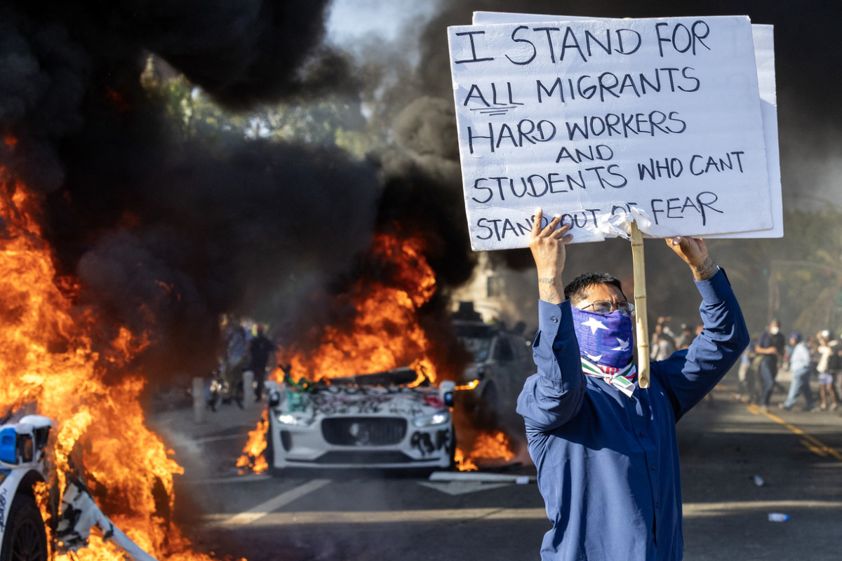 Amerika. Zavargások. Fotó: hvg.hu - AFP / Ringo Chiu