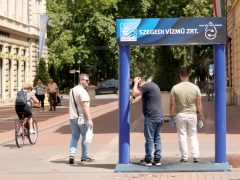 Szeged, párakapu, Klauzál tér, június, nyár, meleg, hőség