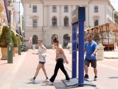 Szeged, párakapu, Klauzál tér, június, nyár, meleg, hőség